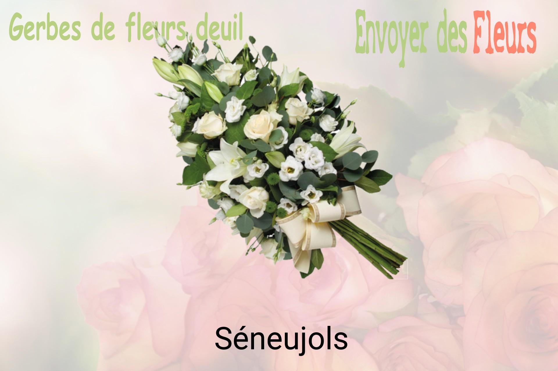 Gerbe de fleurs de deuil livrée à Séneujols